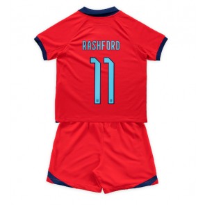 England Marcus Rashford #11 Replika Babytøj Udebanesæt Børn VM 2022 Kortærmet (+ Korte bukser)